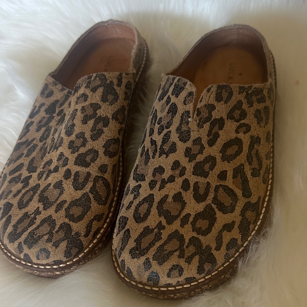 Lucky Brand Leopard Print Slip-On Loafers